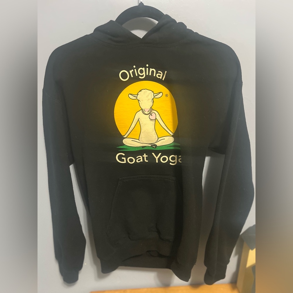 Gildan Black Women's Sweater with Goat Yoga Design